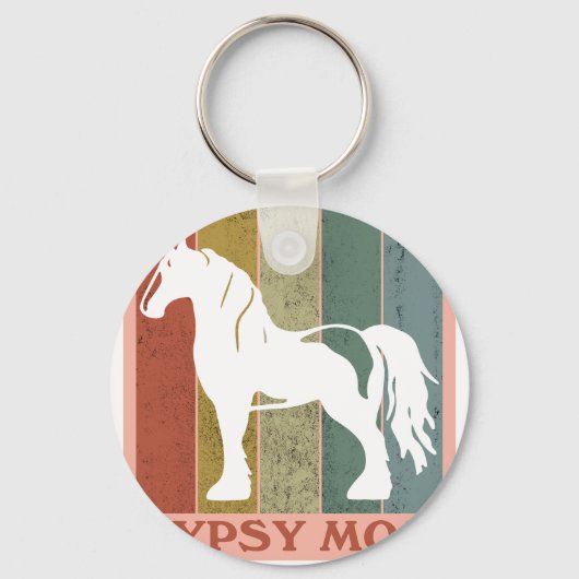 Zigeunermutter  Gypsy Vanner Pferd Schlüsselanhänger (Vorderseite)