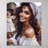 Zigeunerposter || Romani Boho Gitana Kunst  Poster (Vorne)