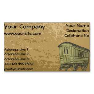 Zigeunerwagen Magnetische Visitenkarte