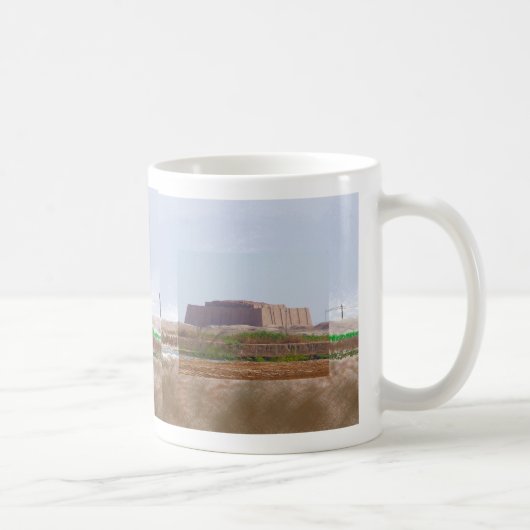 Ziggurat of Ur Impressionist Art Mug Kaffeetasse (Rechts)
