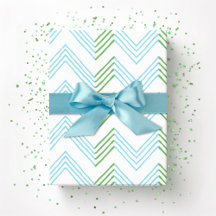 Ziggy Chevron in Grün und Aqua