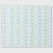 Ziggy Chevron in Grün und Aqua Geschenkpapier (Flach)