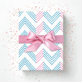 Ziggy Chevron in Rosa und Türkis Geschenkpapier