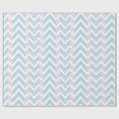 Ziggy Chevron in Rosa und Türkis Geschenkpapier (Flach)
