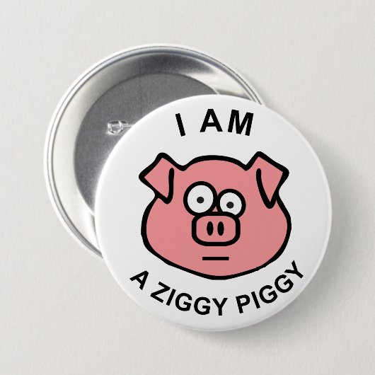 Ziggy Piggy Knopf Button (Vorne & Hinten)