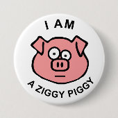 Ziggy Piggy Knopf Button (Vorderseite)