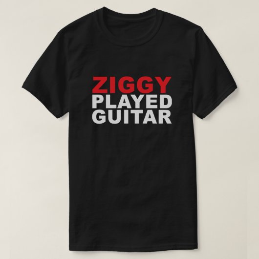 ZIGGY PLAYED GUITAR Red Classic T-Shirt (Design vorne)