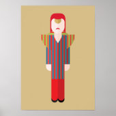 Ziggy – Retro Glam Rock Art Print (2) Poster (Vorne)