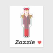 Ziggy – Retro Glam Rock Sticker (Blatt)