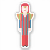 Ziggy – Retro Glam Rock Sticker (Vorderseite)