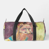 "Ziggy The Dog in Overalls" Wasserfarbe Duffle Bag (Rückseite)