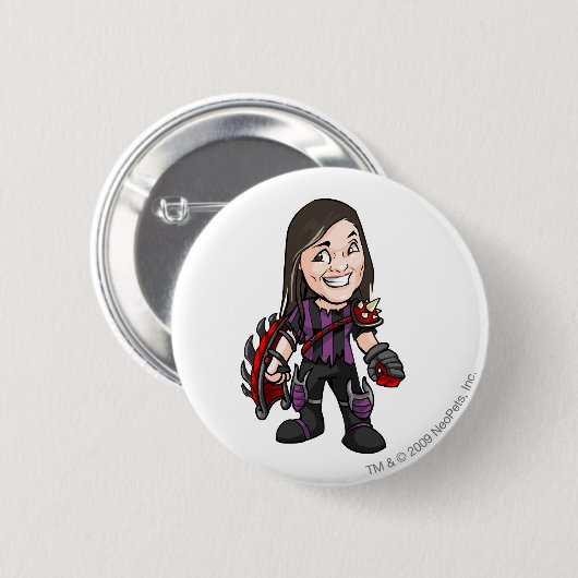 Ziggytron Darigan Zitadellen-Personal-Spieler Button (Vorne & Hinten)