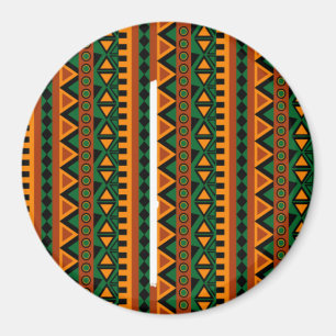 Zigzag African Pattern Buttons   Schöne Kultur Magnet