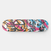 ZigZag Aqua-Orange Skateboard (Horizontal)