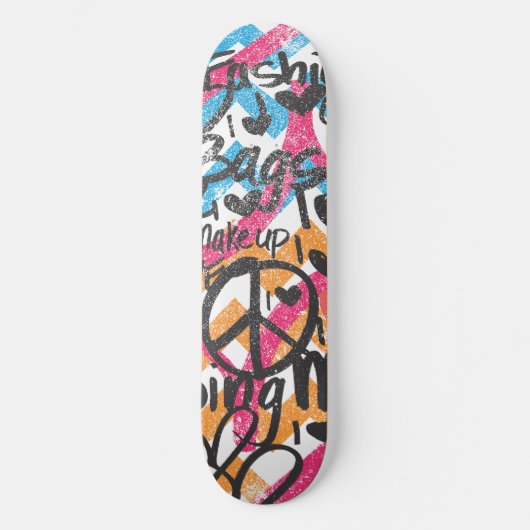 ZigZag Aqua-Orange Skateboard (Vorderseite)