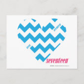 ZigZag Aqua Postkarte (Vorderseite)