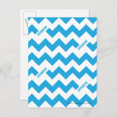 ZigZag Aqua Postkarte (Vorne/Hinten)