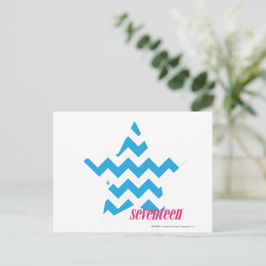 ZigZag Aqua Postkarte (Stehend Vorderseite)