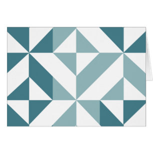 ZigZag, aquamarin-grün-zweiteilig, geometrisch