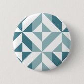 ZigZag, aquamarin-grün-zweiteilig, geometrisch Button (Vorderseite)