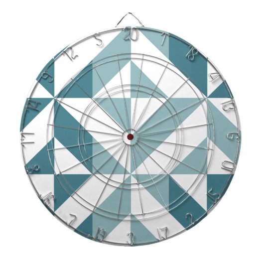 ZigZag, aquamarin-grün-zweiteilig, geometrisch Dartscheibe (vorne)