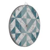 ZigZag, aquamarin-grün-zweiteilig, geometrisch Dartscheibe (Vorderseite Links)