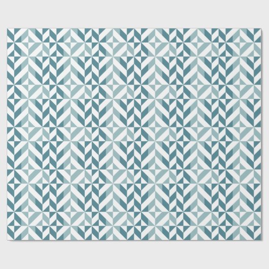 ZigZag, aquamarin-grün-zweiteilig, geometrisch Geschenkpapier (Flach)