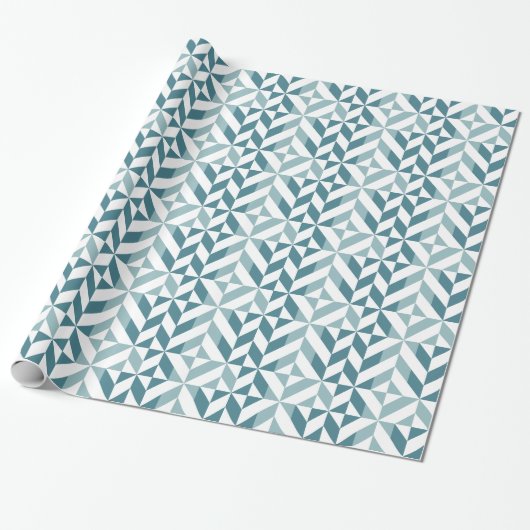 ZigZag, aquamarin-grün-zweiteilig, geometrisch Geschenkpapier (Ungerollt)