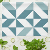 ZigZag, aquamarin-grün-zweiteilig, geometrisch Geschirrtuch (Gefaltet)