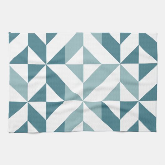 ZigZag, aquamarin-grün-zweiteilig, geometrisch Geschirrtuch (Horizontal)