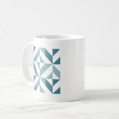 ZigZag, aquamarin-grün-zweiteilig, geometrisch Kaffeetasse (Vorderseite Links)