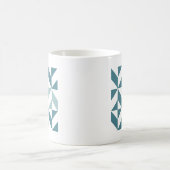 ZigZag, aquamarin-grün-zweiteilig, geometrisch Kaffeetasse (Mittel)