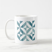 ZigZag, aquamarin-grün-zweiteilig, geometrisch Kaffeetasse (Links)