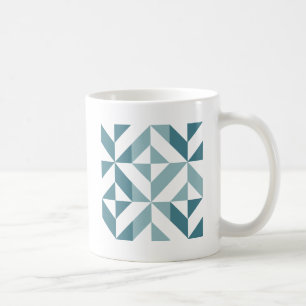 ZigZag, aquamarin-grün-zweiteilig, geometrisch Kaffeetasse