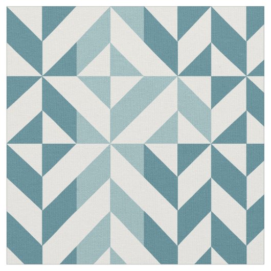 ZigZag, aquamarin-grün-zweiteilig, geometrisch Stoff (Nahaufnahme)