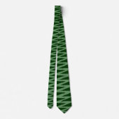 Zigzag - Army Green on Dark Green 003300 Krawatte (Rückseite)