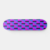 Zigzag Blue Pink Lila Schwarz Coolster Deck je Skateboard (Horizontal)