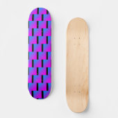 Zigzag Blue Pink Lila Schwarz Coolster Deck je Skateboard (Vorderseite)