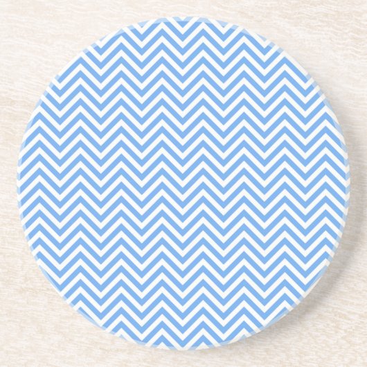 Zigzag Blue Zickzack Pattern Untersetzer (Vorne)