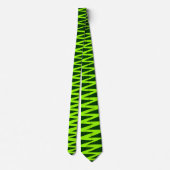 Zigzag - Chartreuse Green auf Dunkelgrün 003300 Krawatte (Rückseite)