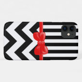 Zigzag, Chevron, Stripes, Black and White Case-Mate iPhone Hülle (Rückseite (Horizontal))