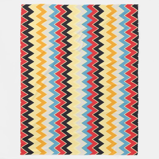 Zigzag Colors Lines Fleecedecke (Vorderseite)