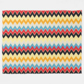 Zigzag Colors Lines Fleecedecke (Vorderseite (Horizontal))