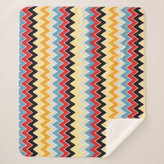 Zigzag Colors Lines Sherpadecke (Vorderseite)
