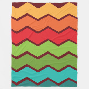 Zigzag der 1970er fleecedecke