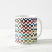 ZIGZAG Diamanten - gefärbt + Ihr Backgr. Ideen Kaffeetasse (VorderseiteRechts)