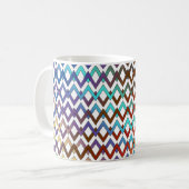 ZIGZAG Diamanten - gefärbt + Ihr Backgr. Ideen Kaffeetasse (Vorderseite Links)