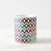 ZIGZAG Diamanten - gefärbt + Ihr Backgr. Ideen Kaffeetasse (Mittel)