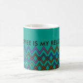 ZIGZAG Diamanten - gefärbt + Ihr Backgr. Ideen Kaffeetasse (Mittel)