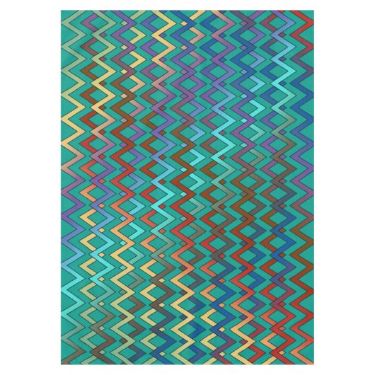 ZIGZAG Diamanten - gefärbt + Ihr Backgr. Ideen Tischdecke (Vorderseite)